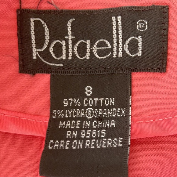 Darling cotton fitted jacket in deep peach color, size 8 - Picture 7 of 8